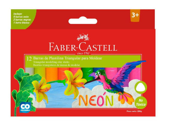 Plastilina jumbo neon x 12 und Faber Castell