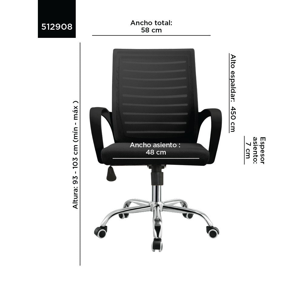 Silla Ejecutiva UT5HDA7PT negro Venso