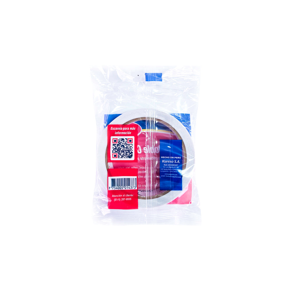 Cinta adhesiva doble faz 3/4 pulgada x 11 yardas Pegafan
