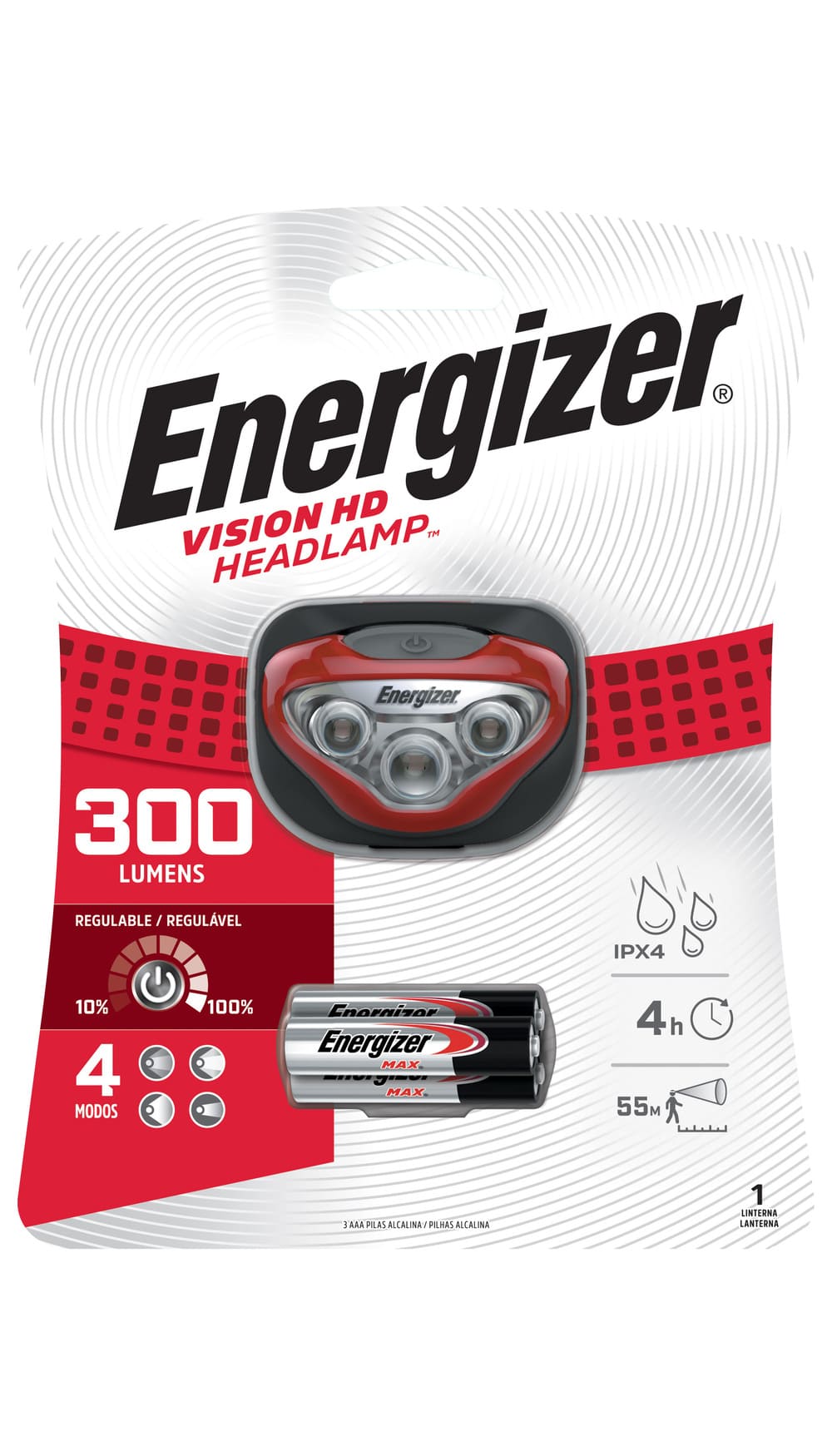 Linterna led 300 lúmenes manos libres visión Energizer