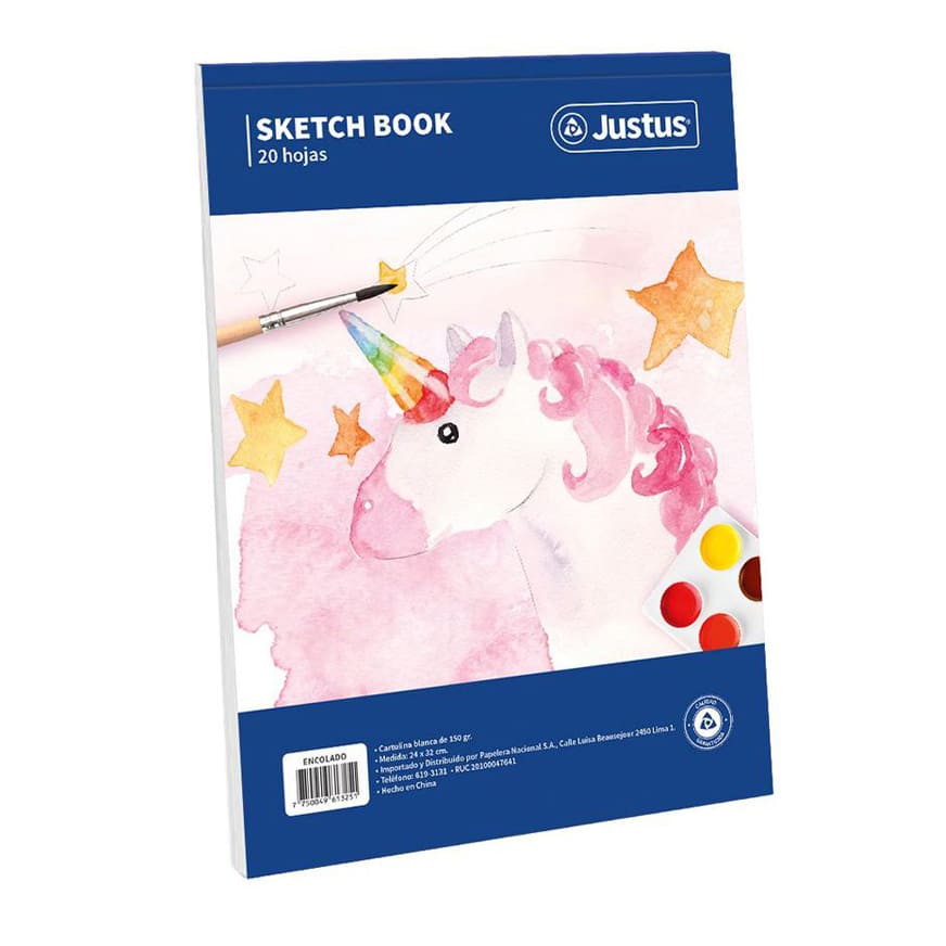 Sketch book dibujo 20 hojas Justus