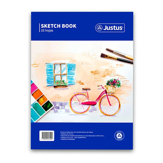 Sketch book dibujo 20 hojas Justus