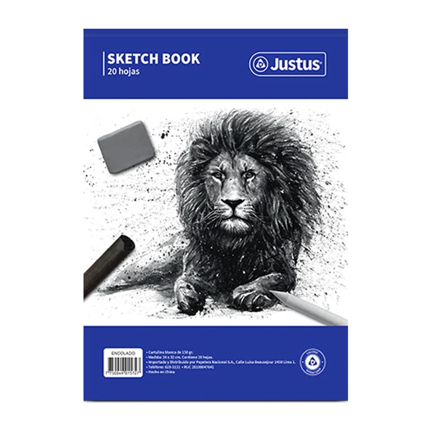 Sketch book dibujo 20 hojas Justus