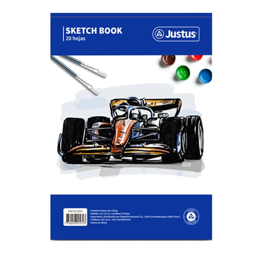 Sketch book dibujo 20 hojas Justus
