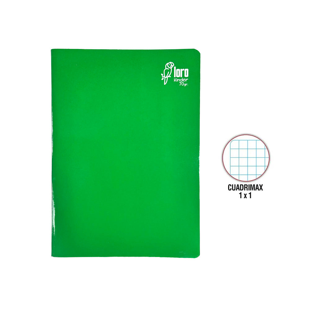 Cuaderno engrapado cuadrimax 1x1 A4 80 hojas Loro