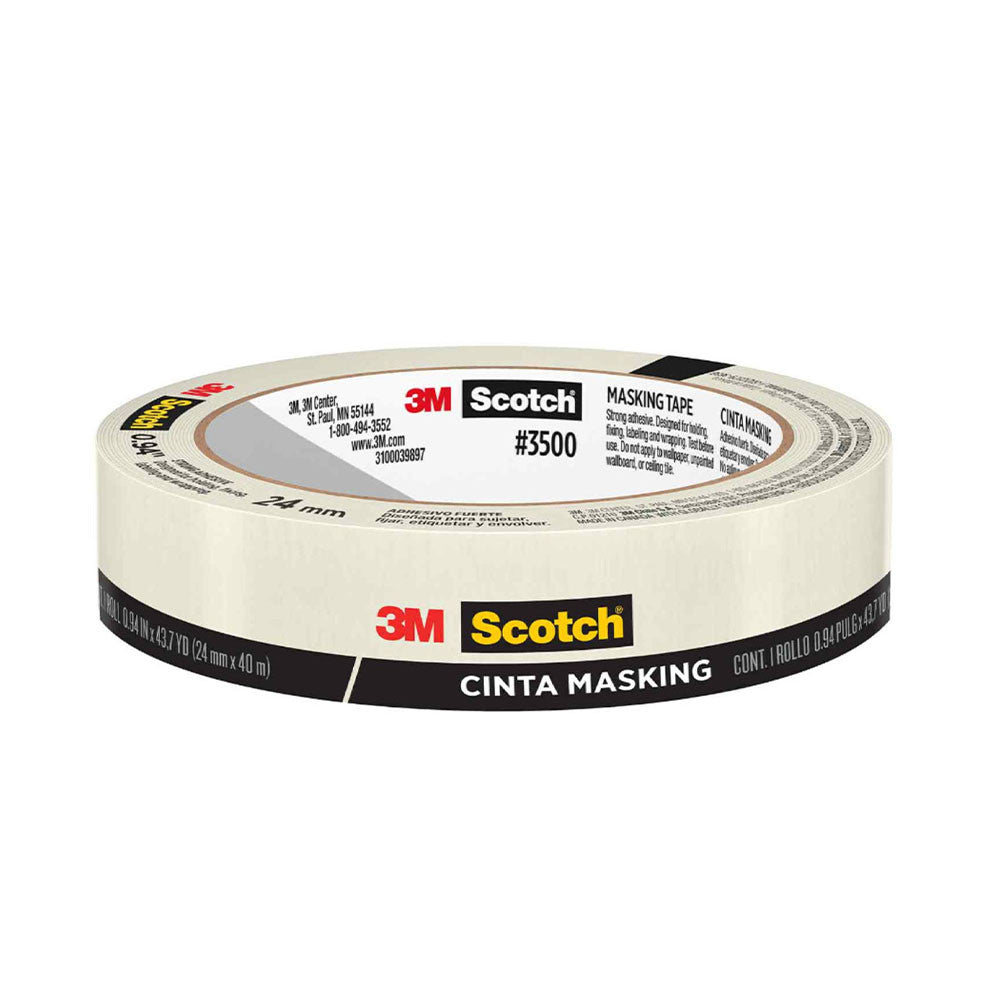Cinta maskingtape 24mmx40m 1x43.7 yardas 3500 3M
