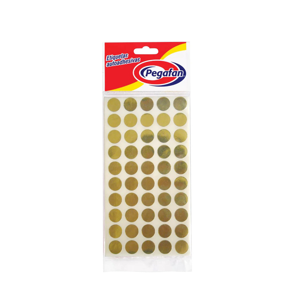 Etiqueta circular dorado 13mm x 500 und Pegafan