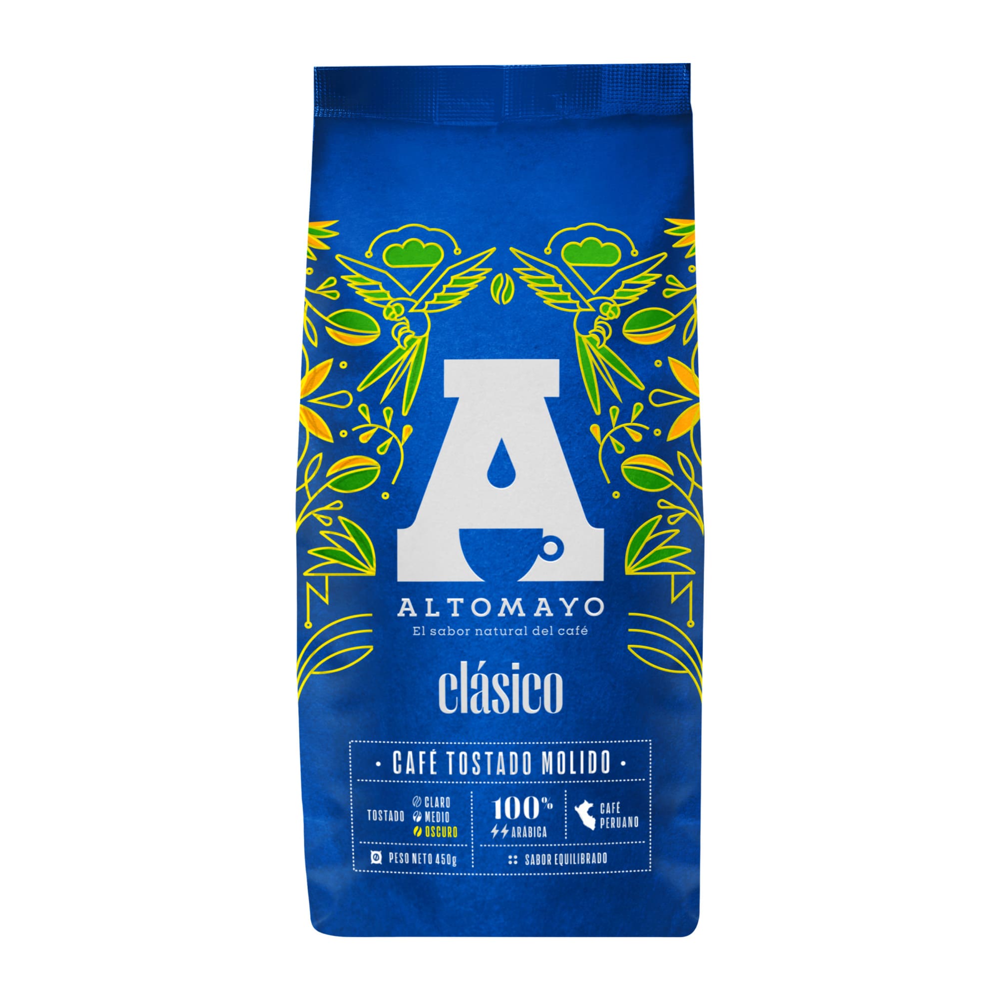 Café tostado clásico p/pasar 450 gr Altomayo