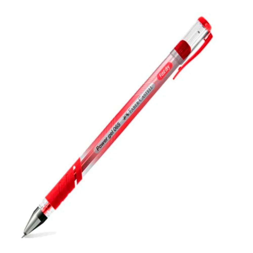 Lapicero rojo tinta gel 065 power gel 0.5mm Faber-Castell