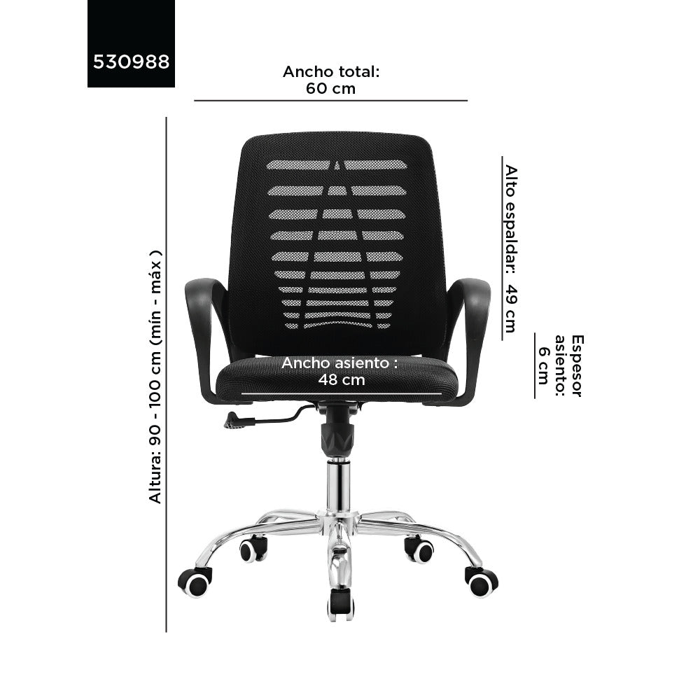 Silla Ejecutiva UT5B008PT negro Venso
