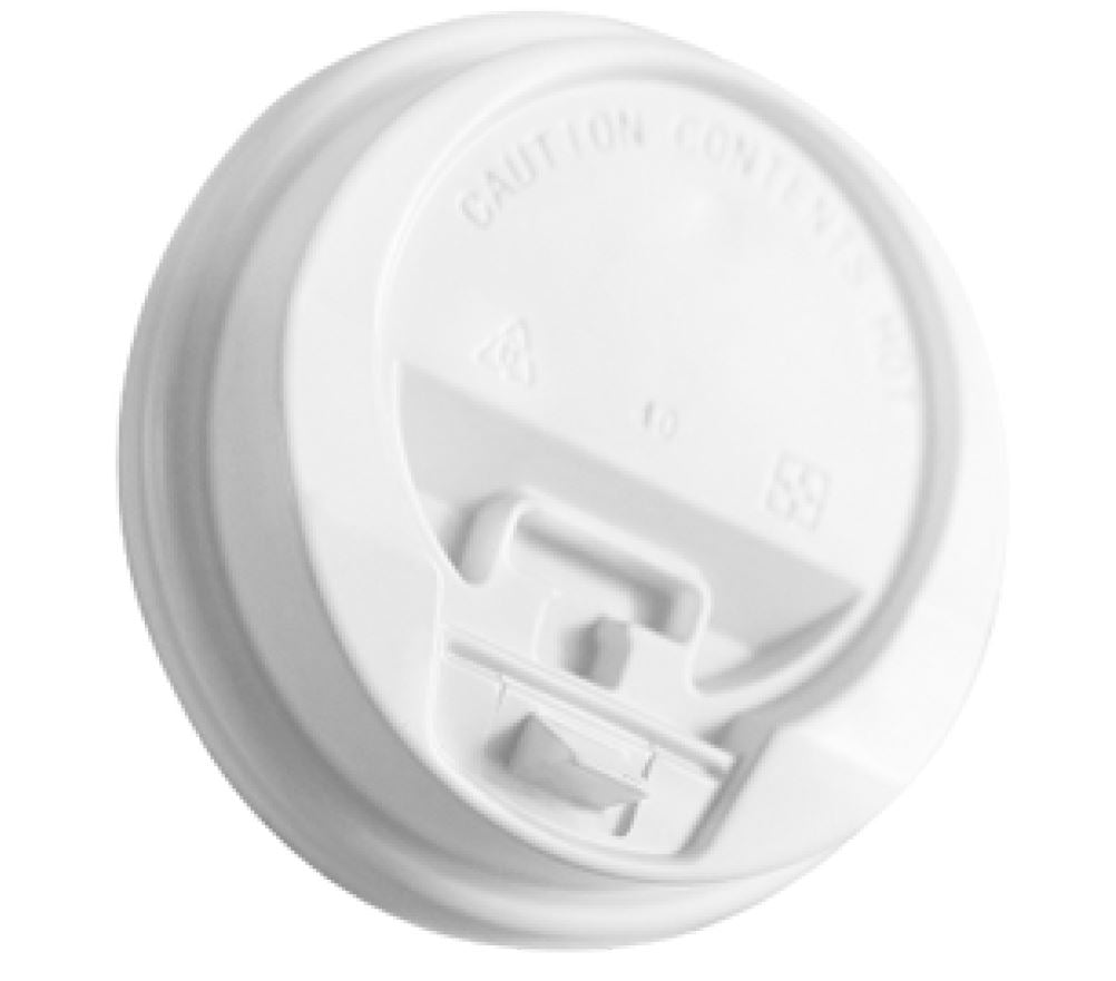 Tapas para vaso café 8/10 oz blanco paquete x 50 und Dasil