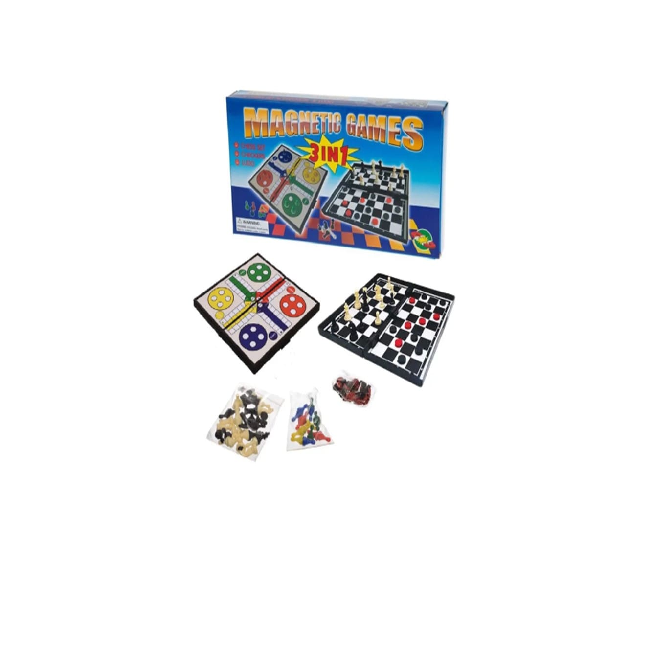 Juego de mesa 3 en 1 ajedrez dama ludo