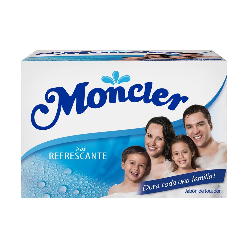 Jabon tocador azul refrescante 110gr Moncler