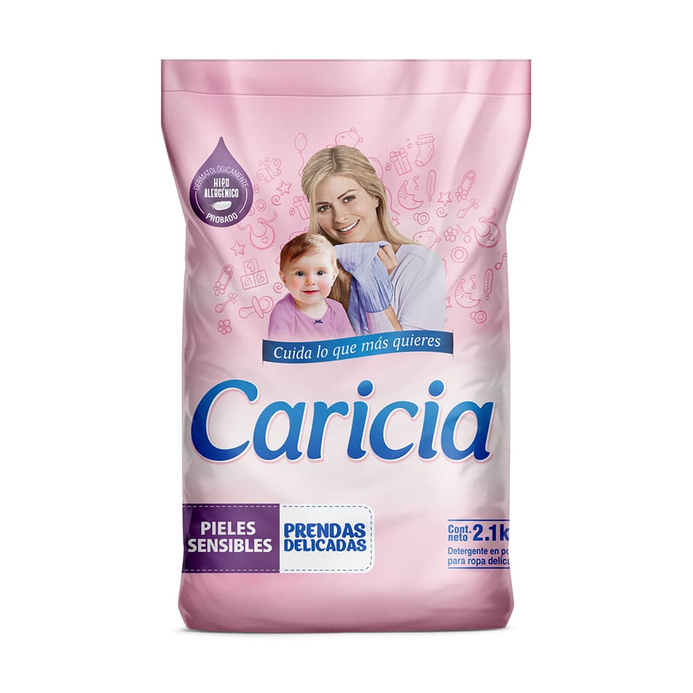 Detergente en polvo para bebe 2.1kg Caricia