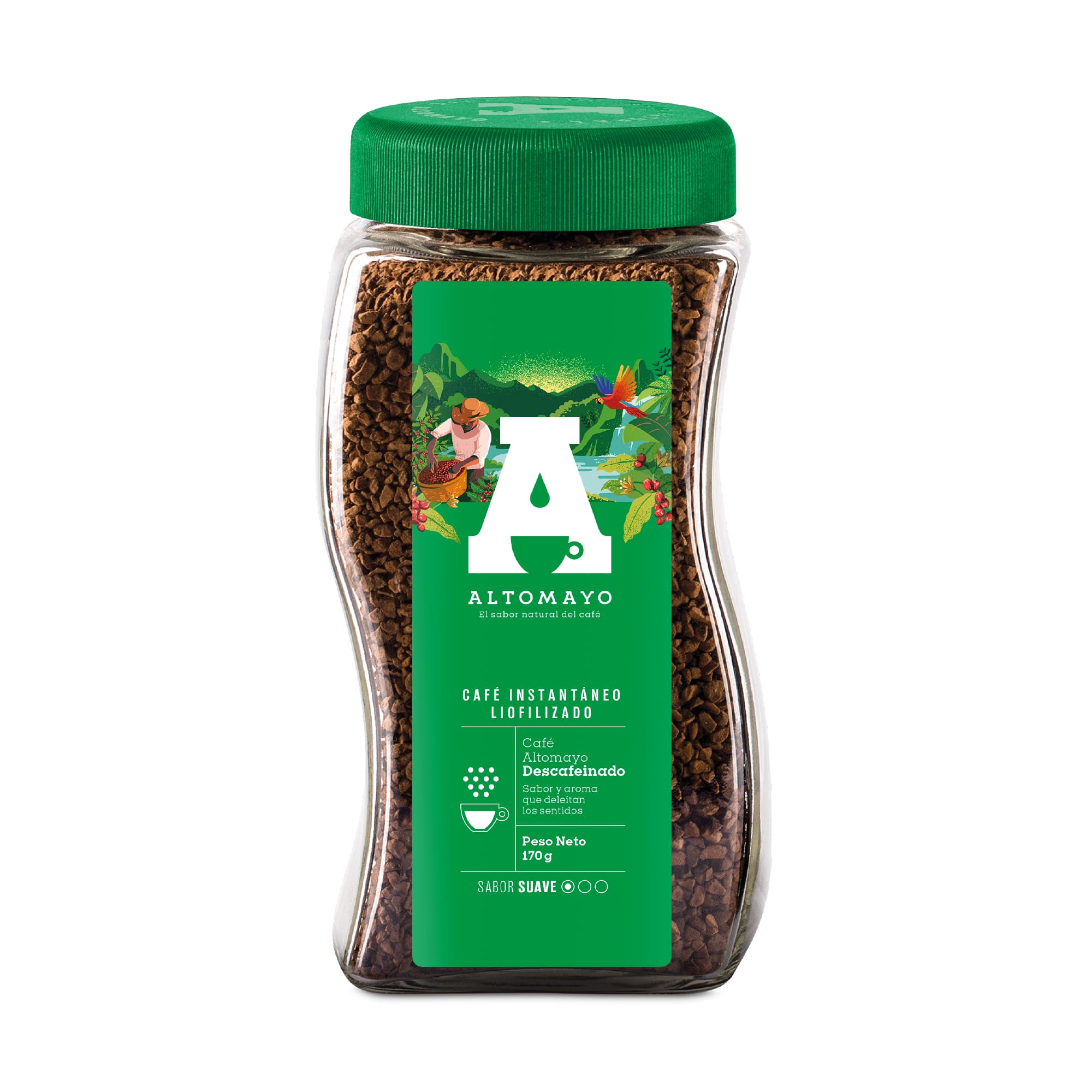 Café instantáneo descafeinado frasco 170 gr Altomayo