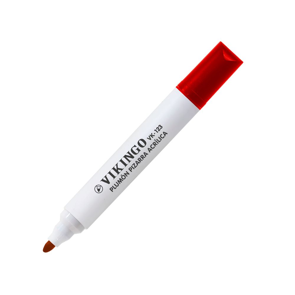 Plumón para pizarra punta gruesa 123 rojo Vikingo
