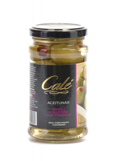 Aceituna verde rellena con pimiento 240 gr cale