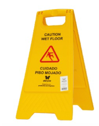 Señal de seguridad piso mojado amarillo Daryza