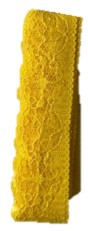Blonda gruesa 2.5 cm amarillo x 1 metro