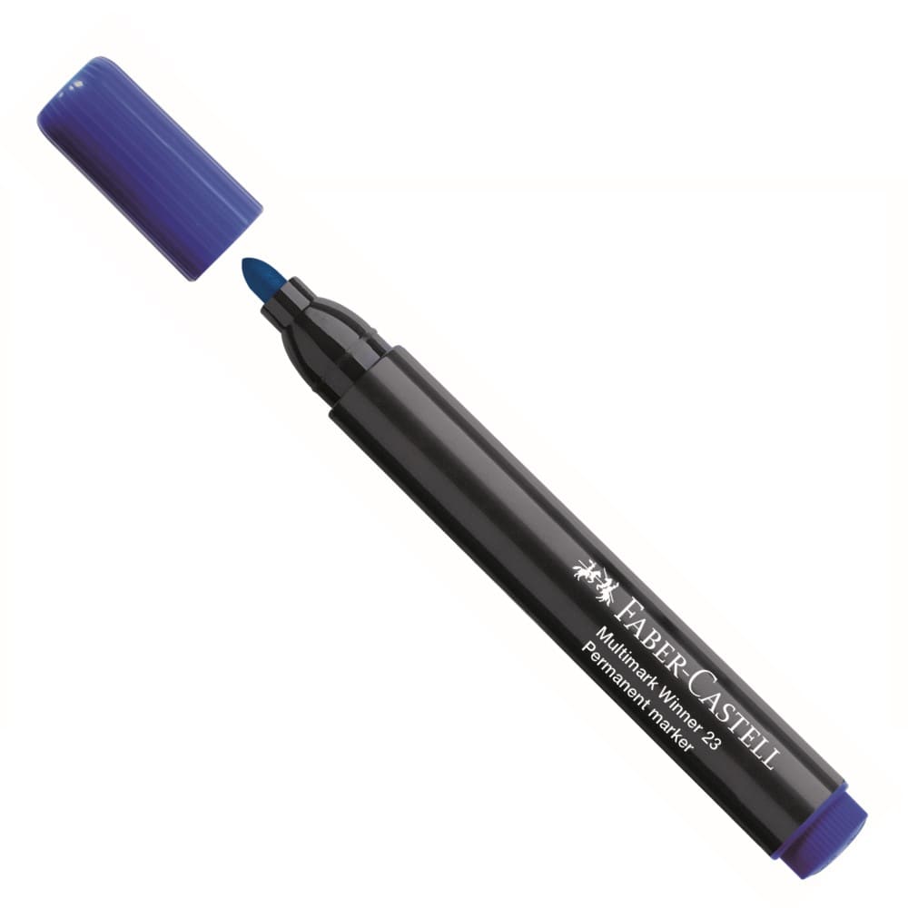 Plumón permanente azul winner 23 Faber Castell