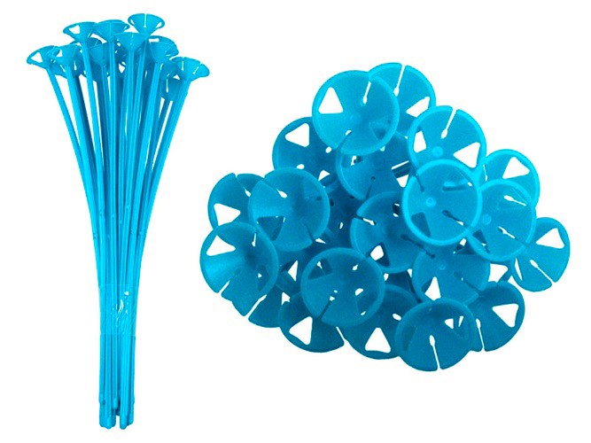 Paliglobos de plástico celeste