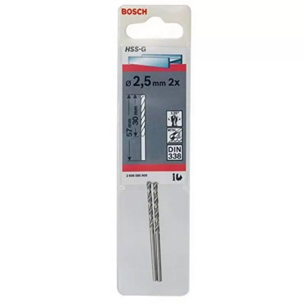 Broca metal HSS-G 2.5x 57mm Bosch 2608.595.085-000