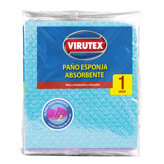 Paño esponja colores surtidos x 1 und Virutex