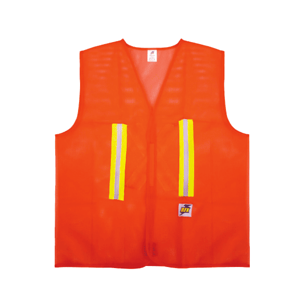Chaleco de malla naranja reflectiva