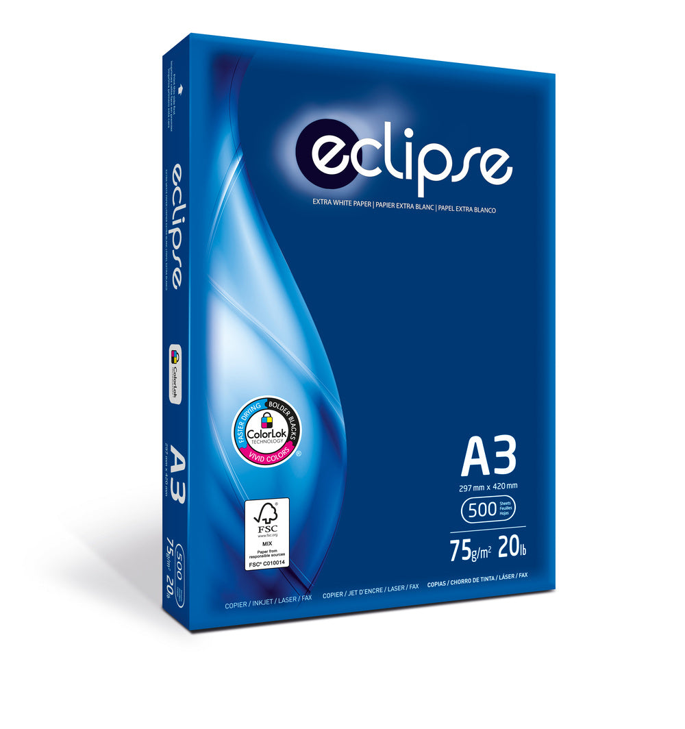 Papel Fotocopia A3 75gr 500 hojas Eclipse