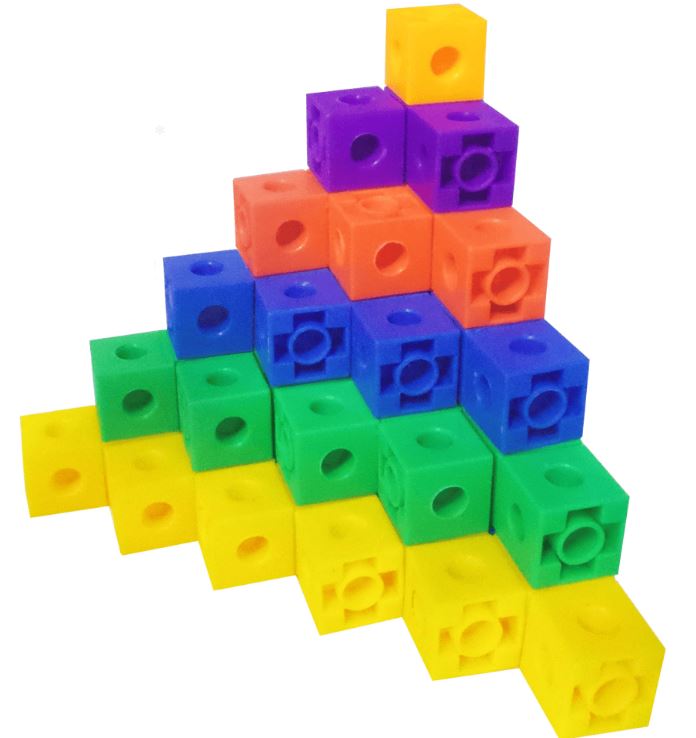 Cubos conectores 100 und 10 colores Evaflex
