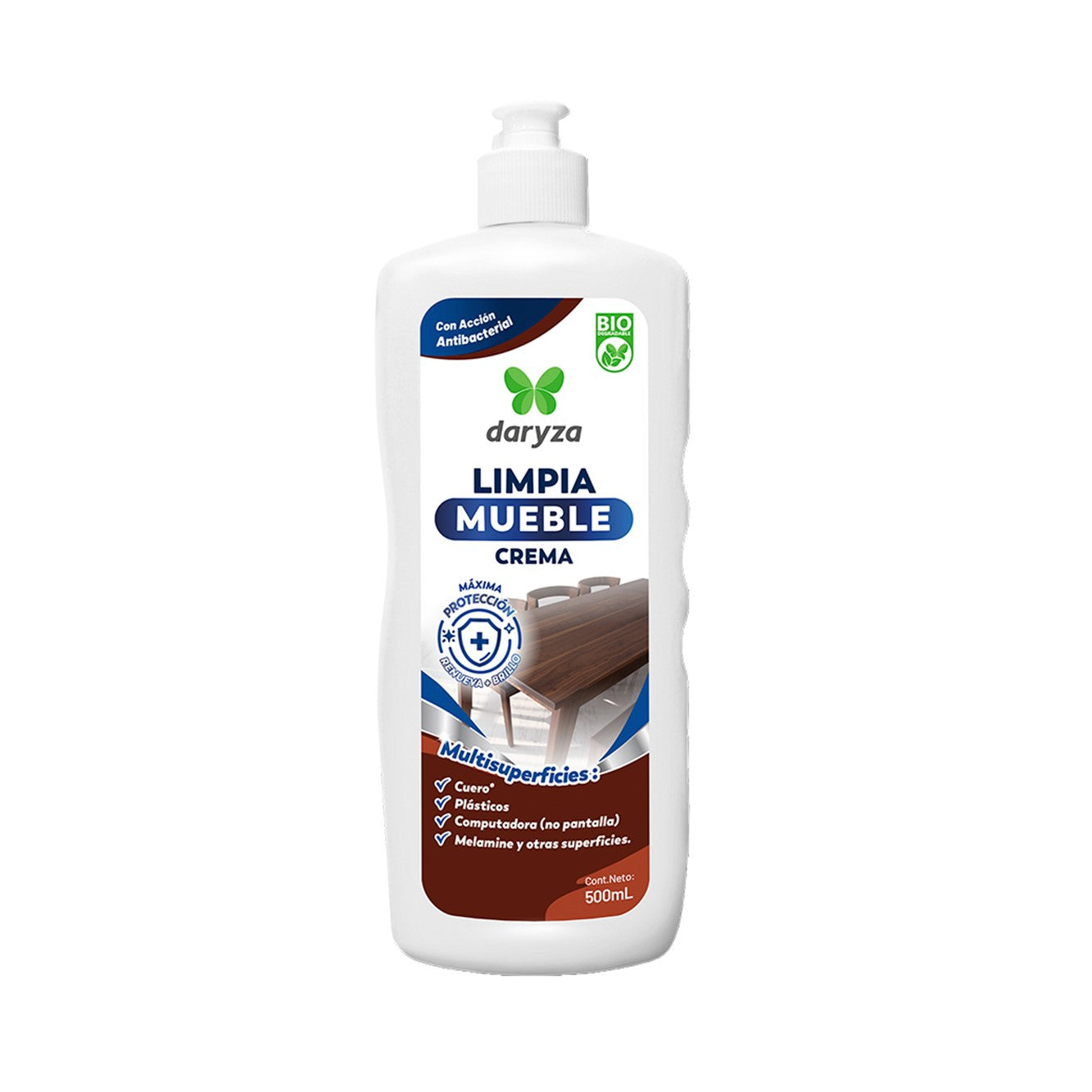 Lustra muebles desinfectante cera limpiadora 500 ml Daryza