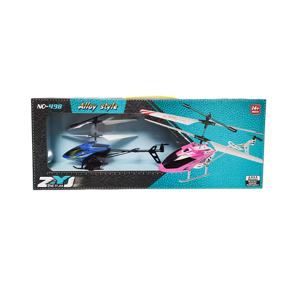 Helicóptero azul a control remoto