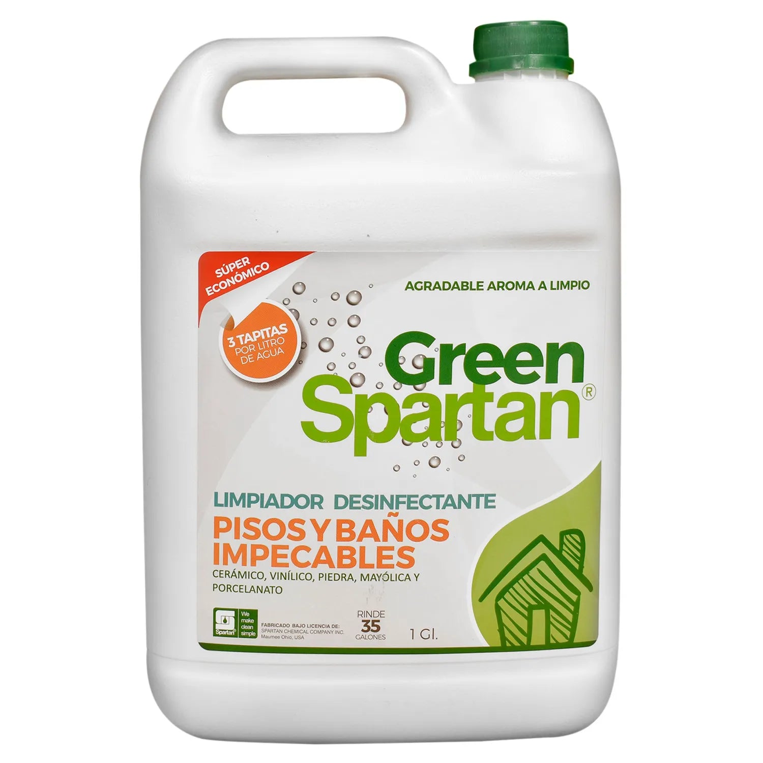 Desinfectante pisos y baños galon 4lt green Spartan