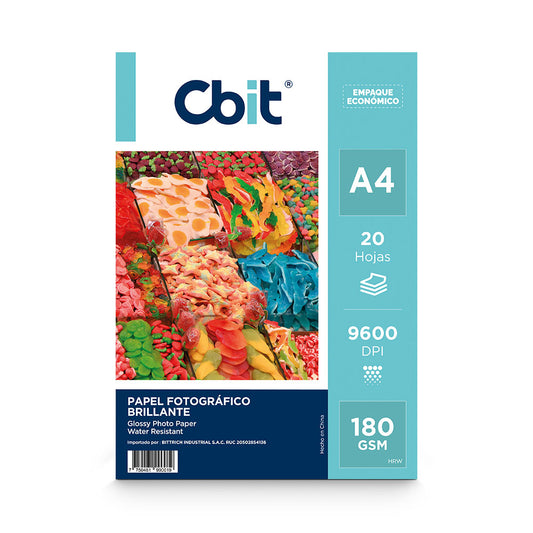 Papel fotográfico glossy A4