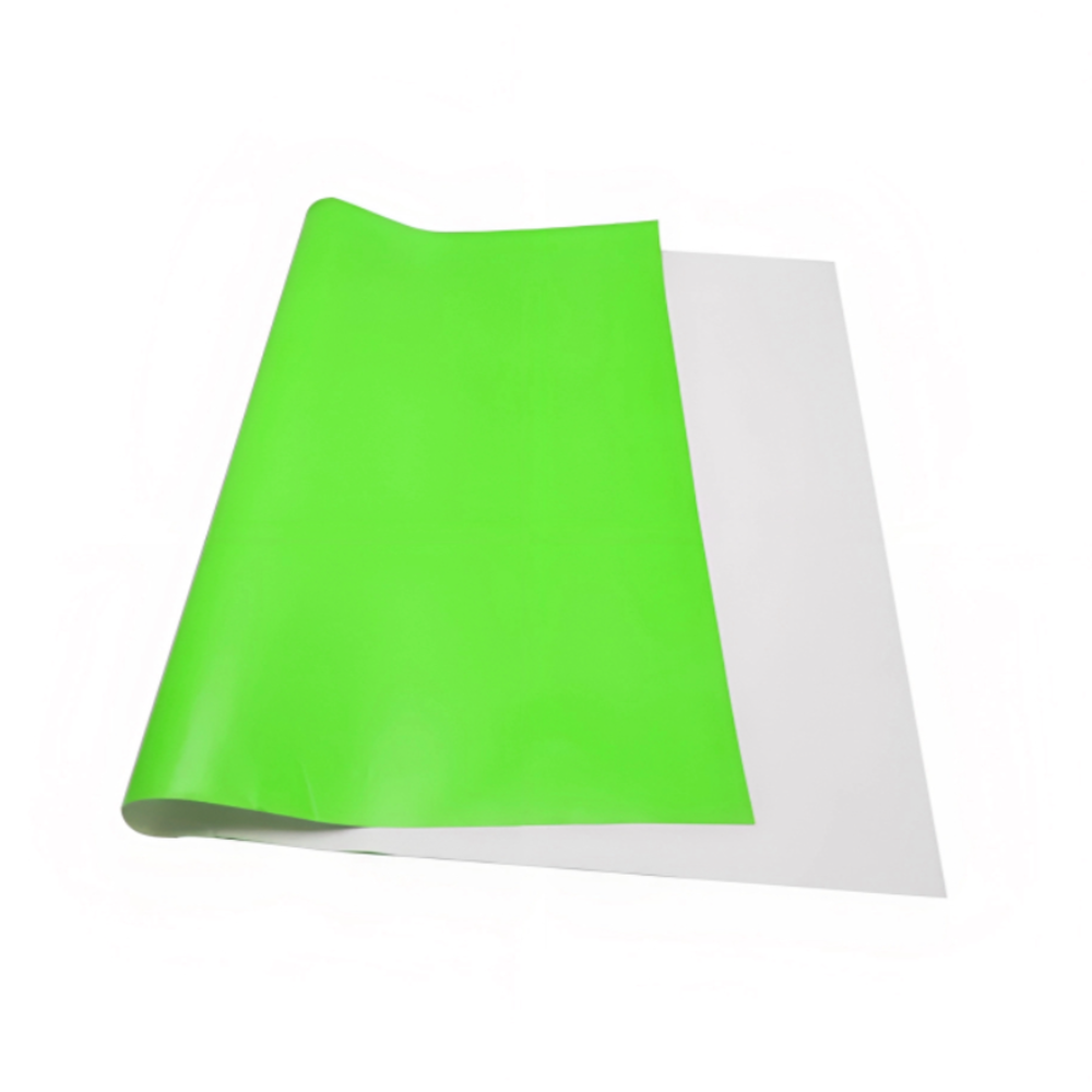 Papel lustre color verde limon x 5 und