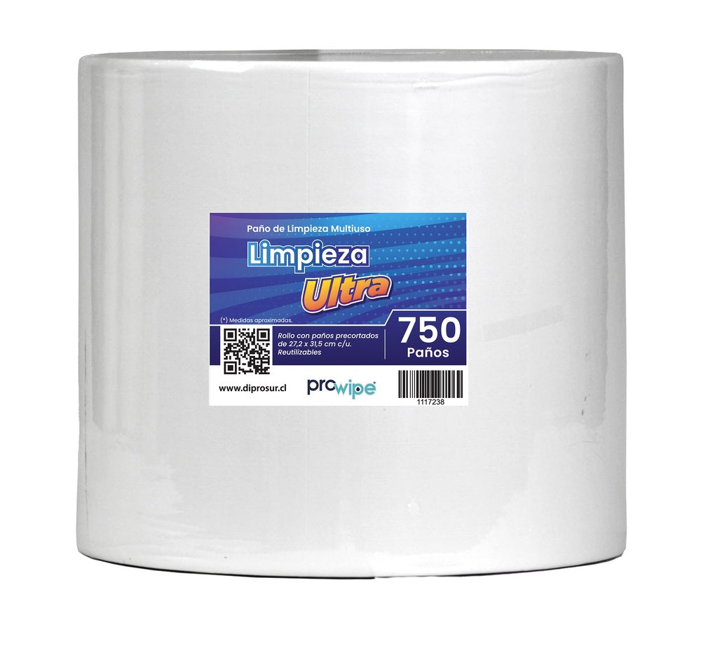 Rollo paño ultra x70 27.2X31.5cm 750HJ Prowipe
