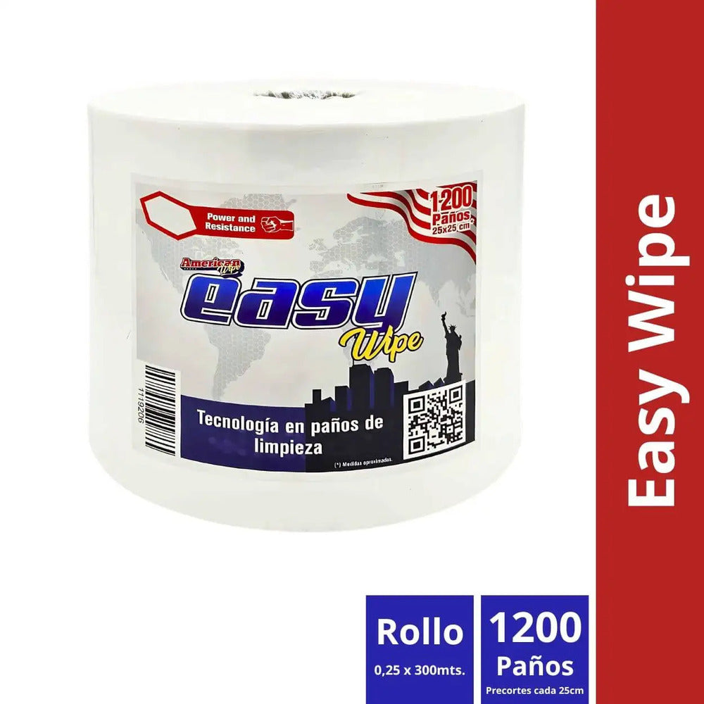 Rollo paño jumbo easywipe x50 25cmx300mt 1200h American Wipe