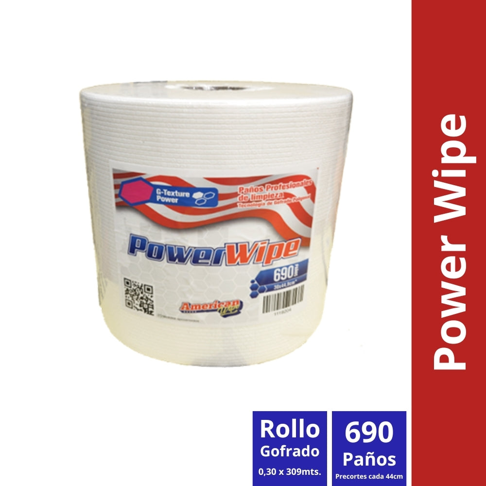 Rollo paño jumbo powerWipe x50 30cmx309mt 690HJ American Wipe