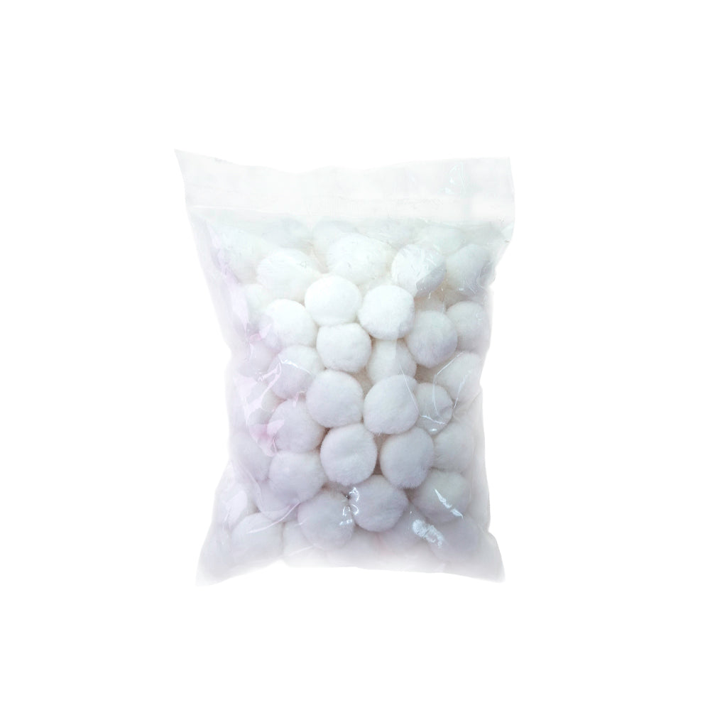 Pompones blanco 2.5cm x 100 und