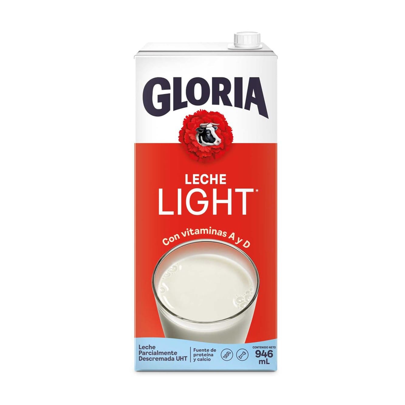 Leche light uht caja 946 ml Gloria