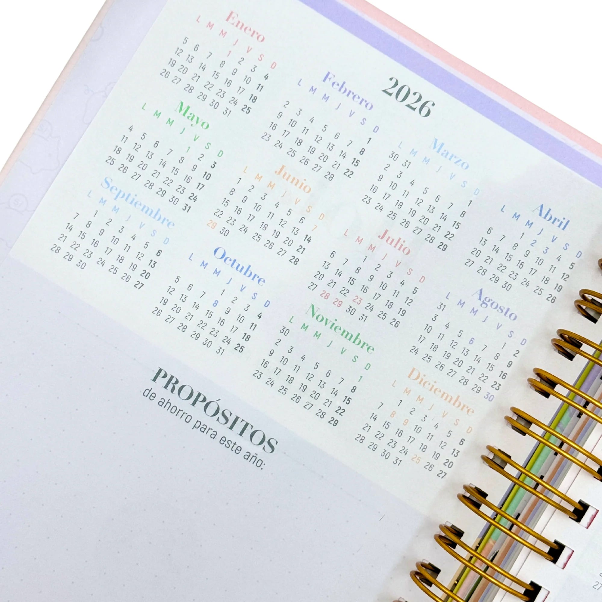 Agenda 2026 pastel financiera Dgnottas