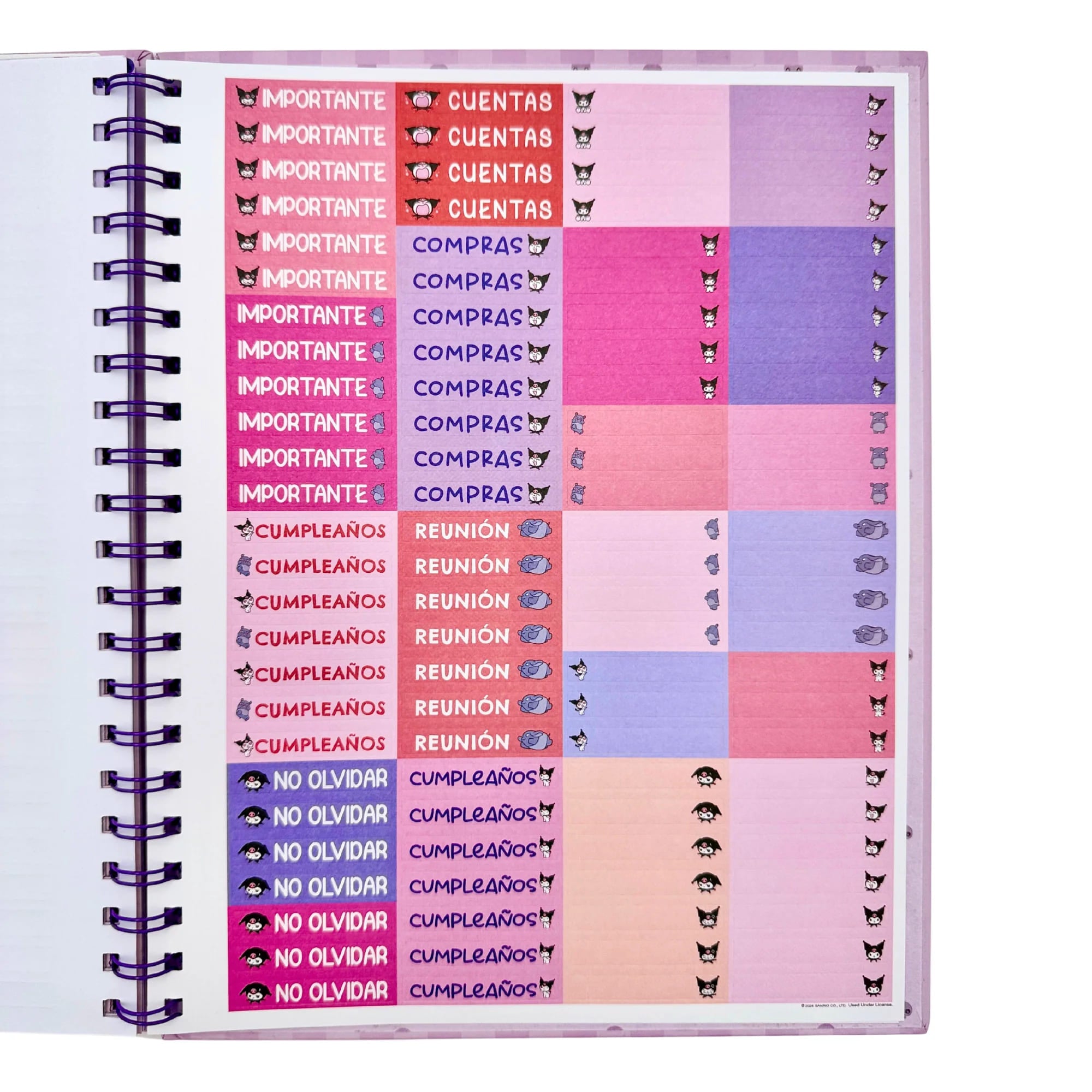 Agenda 2026 Brief planner Kuromi