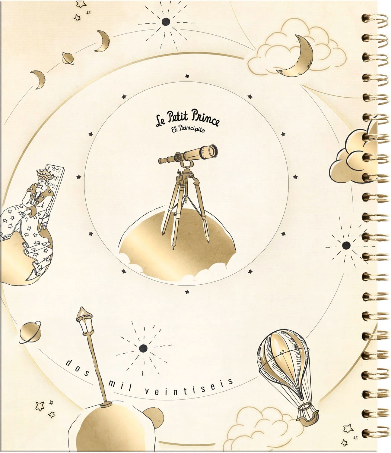 Agenda 2026 principito escritorio semanal espiral