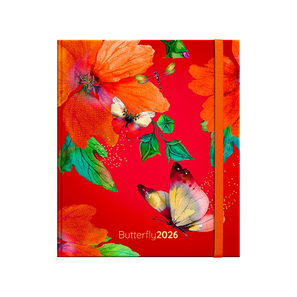 Agenda 2026 butterfly escritorio semanal