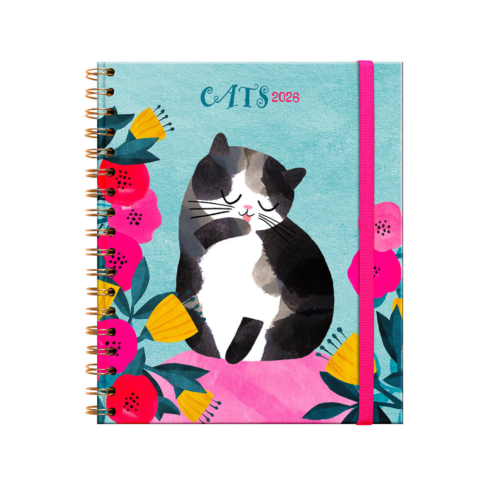 Agenda 2026 Cats escritorio semanal