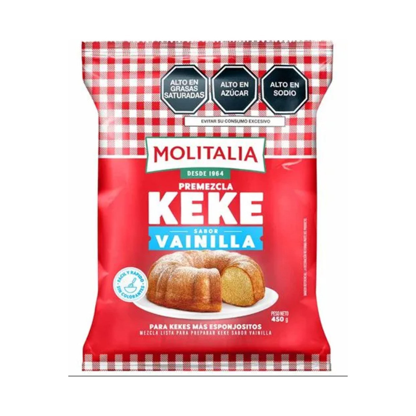 Pre mezcla vainilla bol 450 gr Molitalia