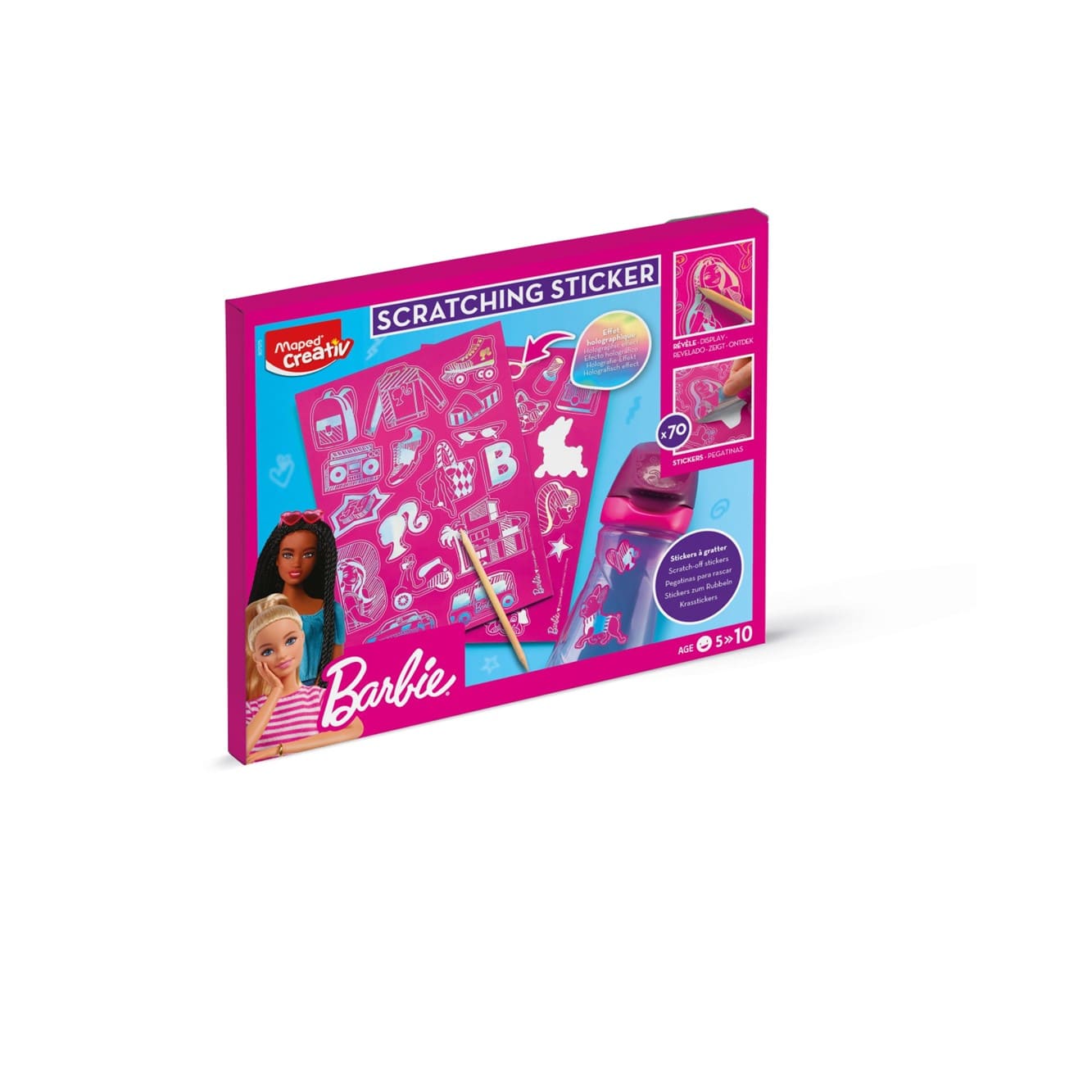 Scratching stickers - barbie