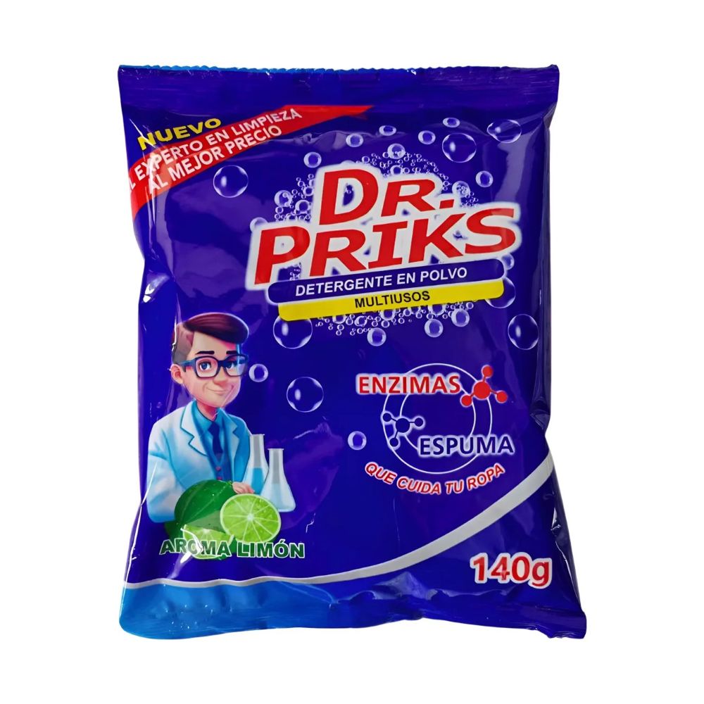 Detergente en polvo limon 140 gr Dr Priks