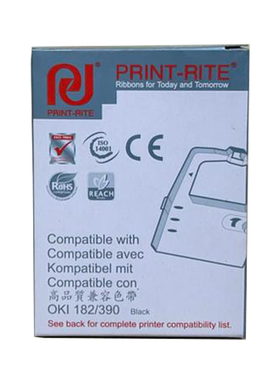 Cinta negra para OKI ML-172/182/240/280/320 Print-Rite