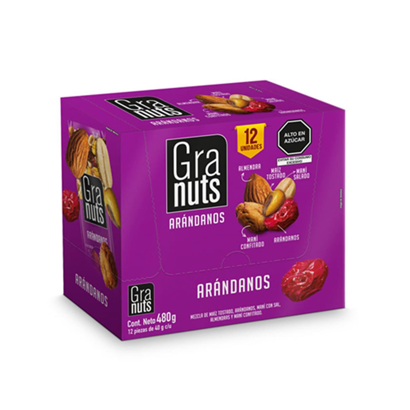 Mezcla arandanos 40gr x 12 unds Granuts